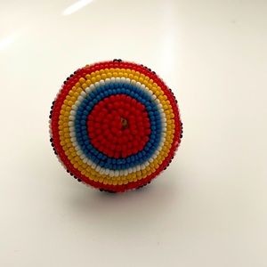 Noir beaded dome ring size 7